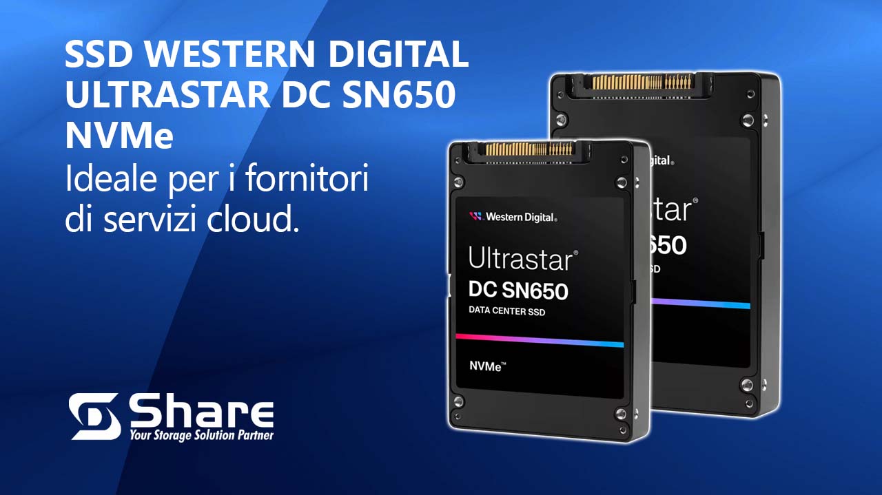 SSD Western Digital Ultrastar DC SN650 NVMe per Data Center